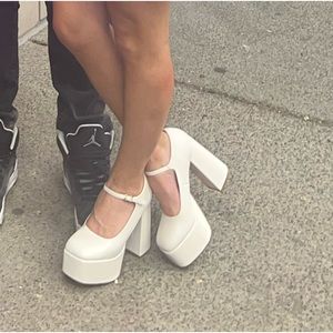White Platform Heels